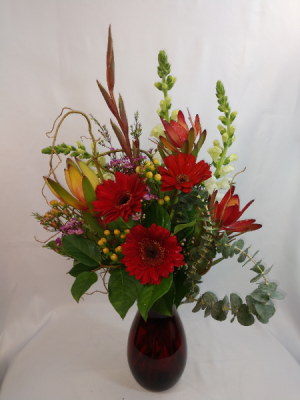 Hearts on Fire Vase Arrangement