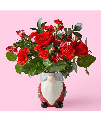 Heartstring Bouquet Heartstring Bouquet in a Gnome Vase