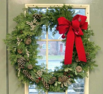 Hearty Balsam Wreath Holiday Decor.