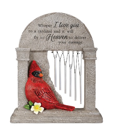 Cardinal Garden Chime-Heaven Garden Chime in Goshen, IN | Wooden Wagon Floral Shoppe Inc.