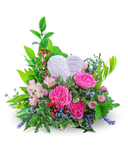 Heaven in our Hearts Keepsake Sympathy Arrangement