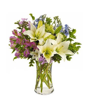 Heavenly Hamptons TFWEB175 Vase Arrangement in Fort Worth, TX | DARLA'S FLORIST