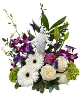 HEAVENLY HUES FLOWER ARRANGEMENT