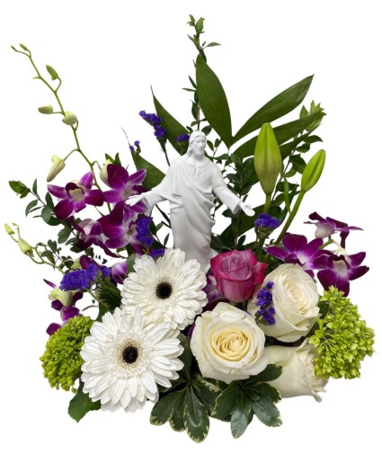 HEAVENLY HUES FLOWER ARRANGEMENT