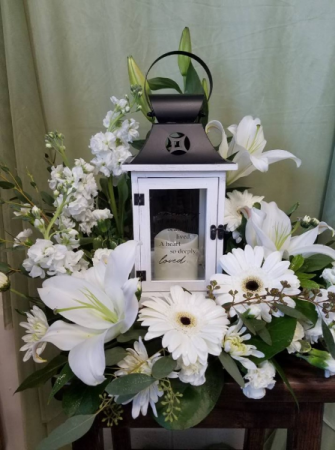 Heavenly Lantern Memorial Arrangement in Gladstone, MI | TROTTER'S FLORAL
