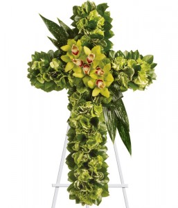 Heaven's Cross Funeral Flowers