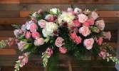 HEAVENS ELEGANCE Beautiful shades of pink and white casket spray