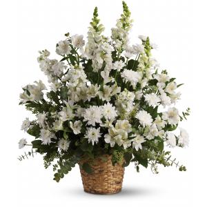 Heaven's Light Basket Funeral Flowers