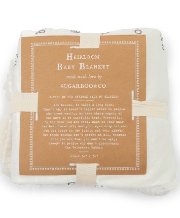 Heirloom Baby Blanket "The Velveteen Rabbit" SUGARBOO & CO in Arlington, TX | Wilsons In Bloom Florist