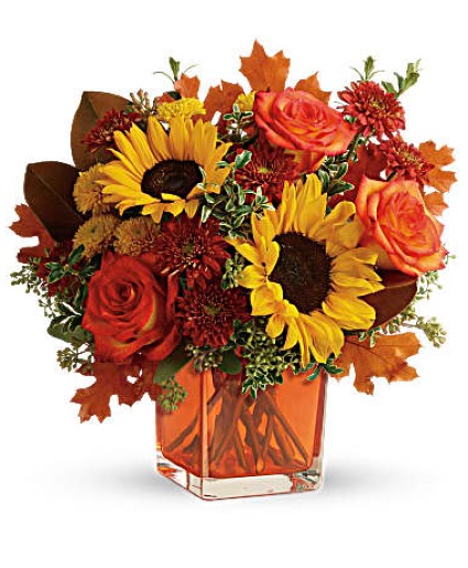 Hello Autumn Bouquet Cube