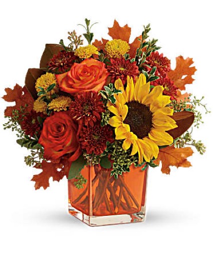 Hello Autumn Bouquet Fall cube