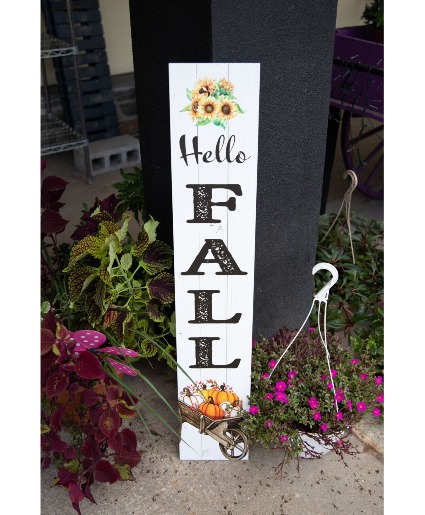 Hello fall Porch Sign