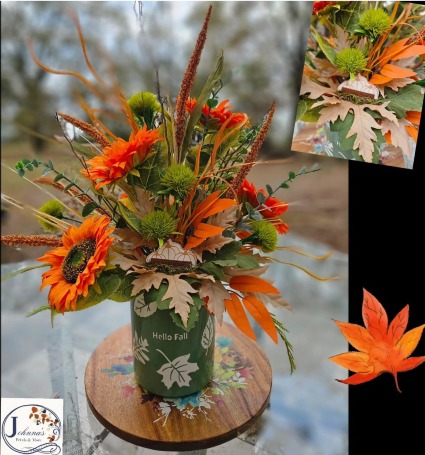 'Hello Fall' One Side Arrangement