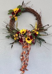 Hello Fall Permanent Wreath Silk/ Permanent