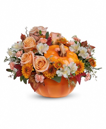 Hello pumpkin bouquet Fall in Granada Hills, CA | GRANADA HILLS FLOWERS