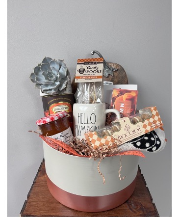 Hello Pumpkin Deluxe Gourmet Basket  in Aurora, ON | Petal Me Sugar Florist
