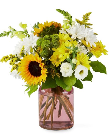 Hello Sunshine Bouquet Blush Vase Collection