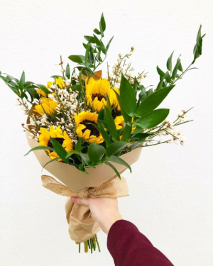 Hello Sunshine Flower Wrap in Huntington, TX | LIZA'S GARDEN Hello Sunshine Flower Wrap in Huntington, TX | LIZA'S GARDEN