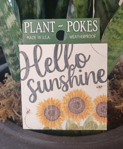 Hello Sunshine Plant Stake 