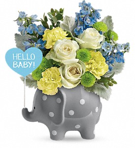 Hello Sweet Baby - Blue floral arrangement