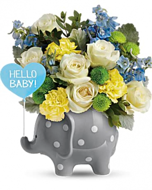Hello Sweet Baby Elephant New Baby Flowers