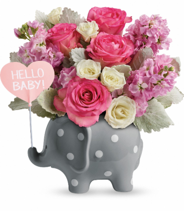 Hello Sweet Baby - Pink Fresh Arrangement in Rossville, GA | Ensign The Florist Hello Sweet Baby - Pink Fresh Arrangement in Rossville, GA | Ensign The Florist