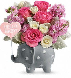 Hello Sweet Baby - Pink Teleflora in Springfield, IL | FLOWERS BY MARY LOU INC Hello Sweet Baby - Pink Teleflora in Springfield, IL | FLOWERS BY MARY LOU INC