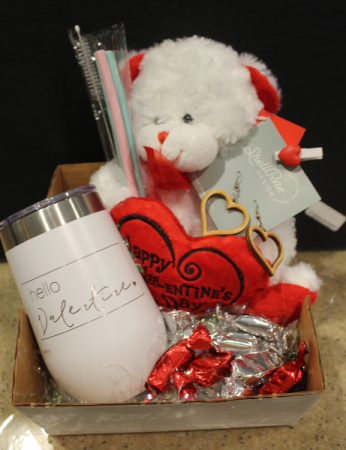 Hello Valentine Gift Basket in Emmetsburg, IA - Blossoming Creations