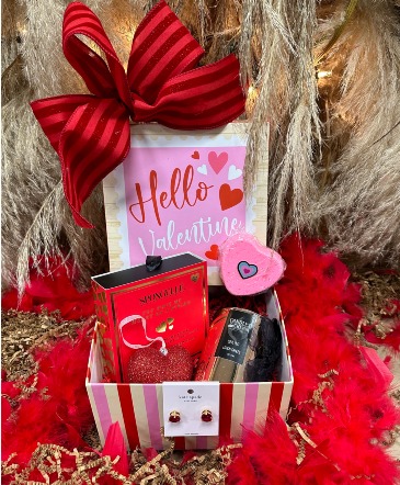 Hello Valentine! Gift Basket in Camden, AR | Judy's Flowers & Gifts