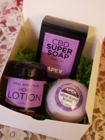 Hemp Lotion, Hemp Soap & Hemp Bath Bomb Gift Box 