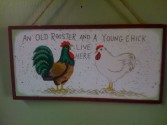 Rooster and Chick Wall Plaque 