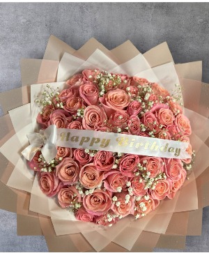 Hermosa 50 Pink Rose Bouquet