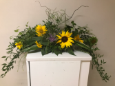 Hero Among Sunflowers Casket or Cremation Display