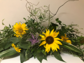 Hero Among Sunflowers Cremation Arrangement