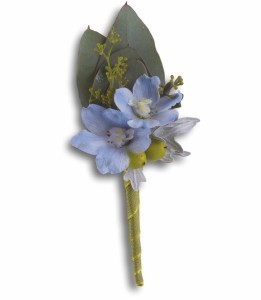 Blue & White Elegance Boutonniere H2027A