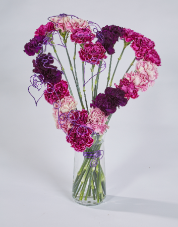 High Purple Heart Vase Arrangement