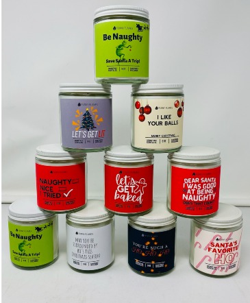 Hilarious Holiday Sentiment Candles Holiday Candles in Clearwater, FL | FLOWERAMA