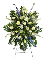 Hint of Blue Skies Sympathy Arrangement
