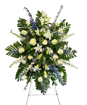 Hint of Blue Skies Sympathy Arrangement
