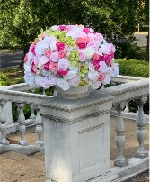 Hint of Lime Artificial Floral Hat Box  