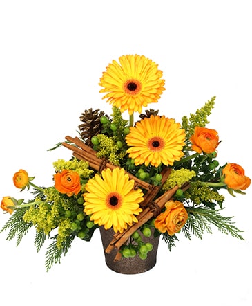 Hints of Cinnamon Floral Arrangement in Alpine, TX | Double K Flowers & Gifts