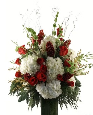 Holiday Celebration vase in Bunnell, FL | State Street Flowers & Coffee Holiday Celebration vase in Bunnell, FL | State Street Flowers & Coffee