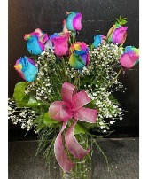 HMD Rainbow Roses Fresh Flowers