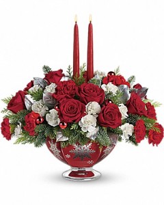 Ho Ho Christmas Suprise color my vary red/green fresh flowers