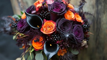 Hocus Pocus Wrapped Bouquet in Abbotsford, BC | BUCKETS FRESH FLOWER MARKET INC.