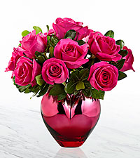 Hold Me in Your Heart™ Rose Bouquet - Hot Pink Rose Bouquet