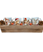 Holiday Animal Friends 4 Piece  Mug Set