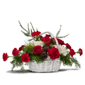 Holiday Basket Bouquet Basket