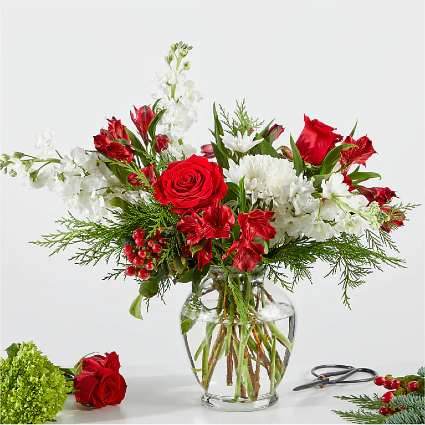 Holiday Bouquet  Vase Arrangement 