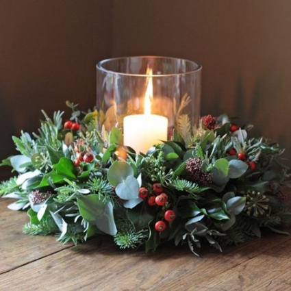 Holiday Center Pieces with Candles 